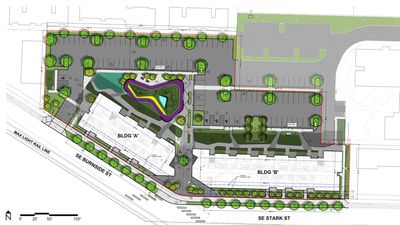 Courtyard and children's play area rendering