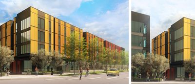 Street-level view from Burnside Street